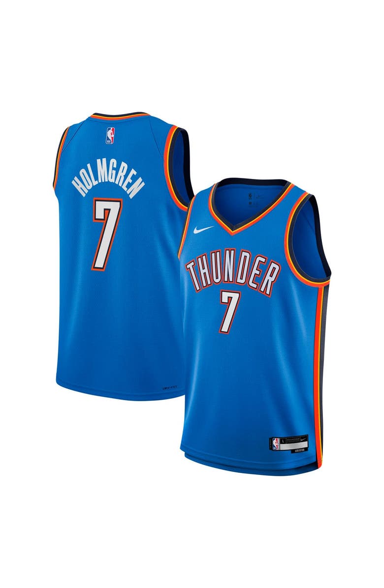 Nike Youth Nike Chet Holmgren Blue Oklahoma City Thunder Swingman Jersey - Icon Edition, Main, color, Blue