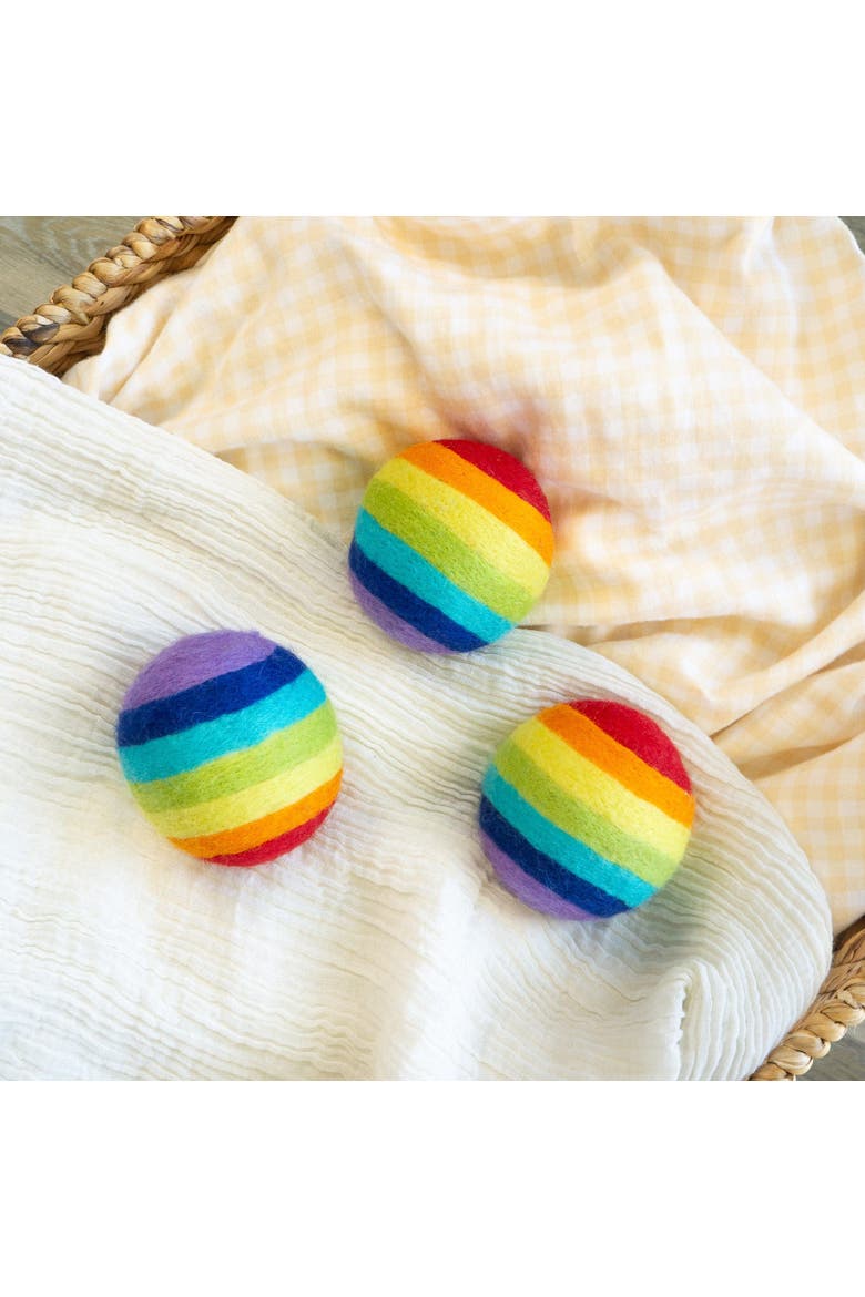 Wool Dryer Balls XL Set of 3, Alternate, color, Disco Rollers