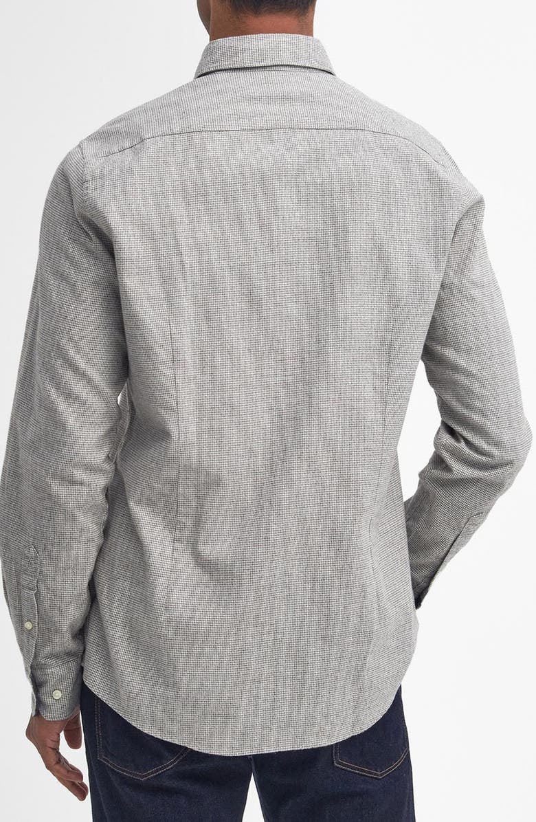 Barbour Turner Houndstooth Button-Down Shirt, Alternate, color, Olive