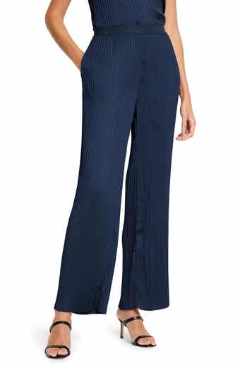NIC+ZOE Crinkle Plissé Crepe Wide Leg Pants