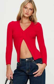 Donya Twist Detail Ribbed Top
