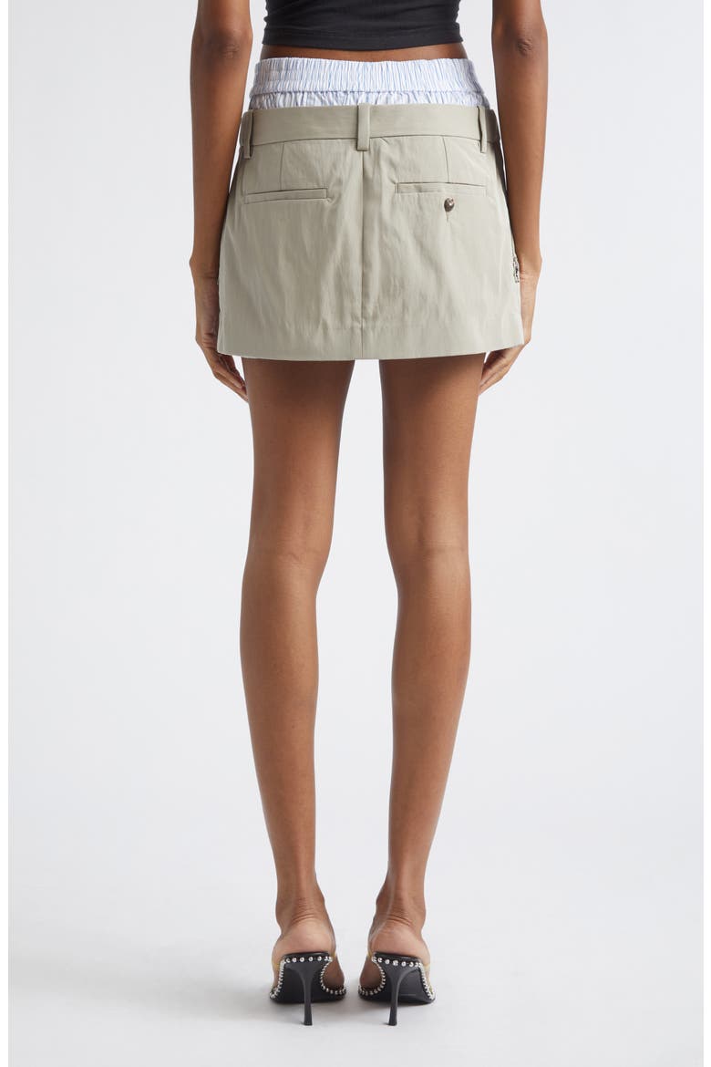 Prestyled Pleated Miniskort, Alternate, color, STONE