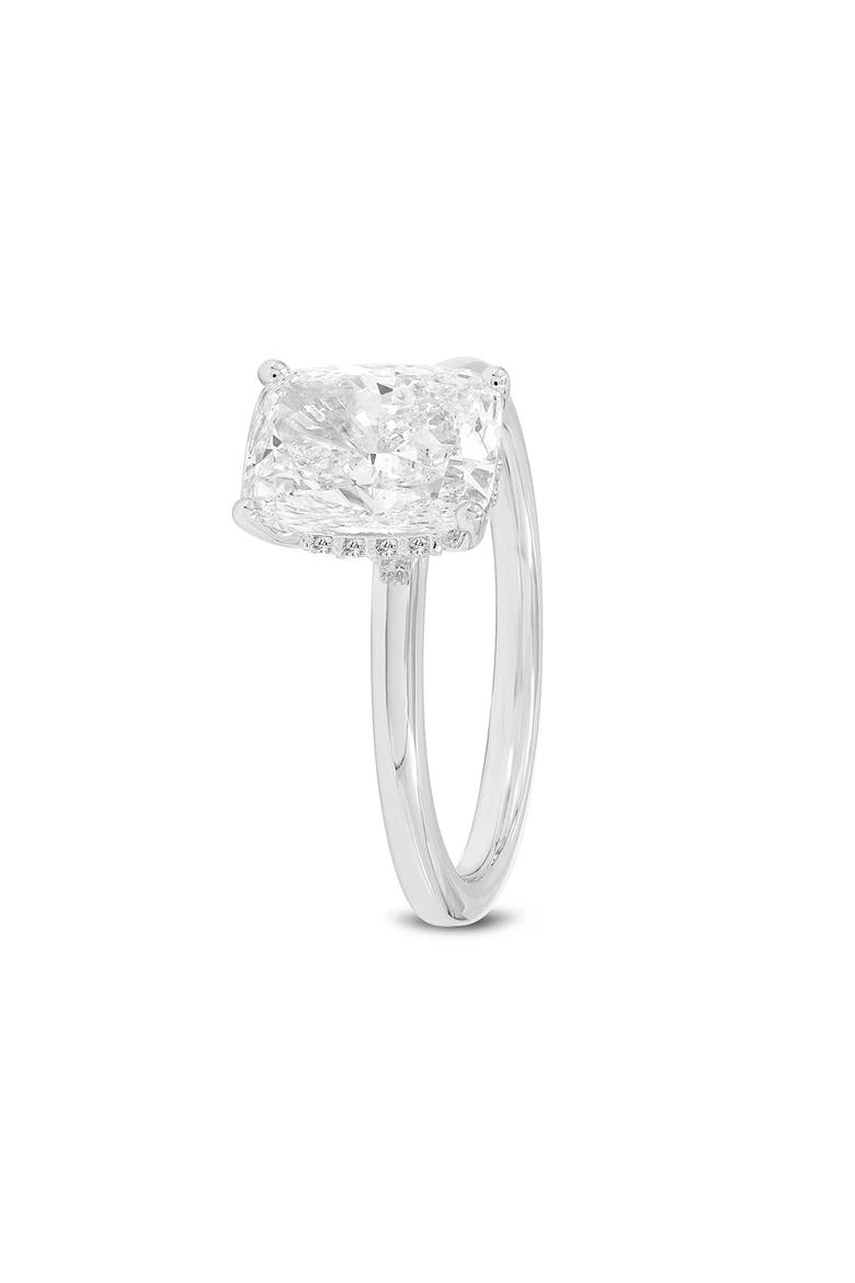 Selene 14K White Gold Cushion Hidden Halo Lab Grown Diamond Engagement Ring - 2.35 Ct, Alternate, color, 14K White Gold