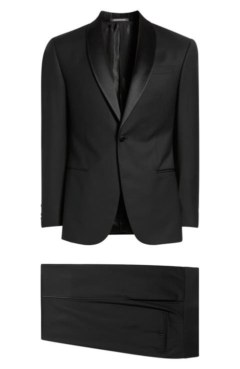 Shawl Collar Black Wool Tuxedo