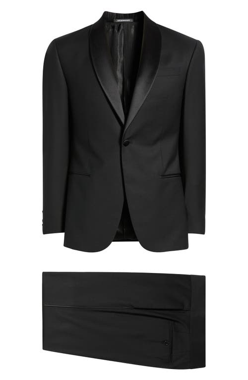 Emporio Armani Shawl Collar Black Wool Tuxedo