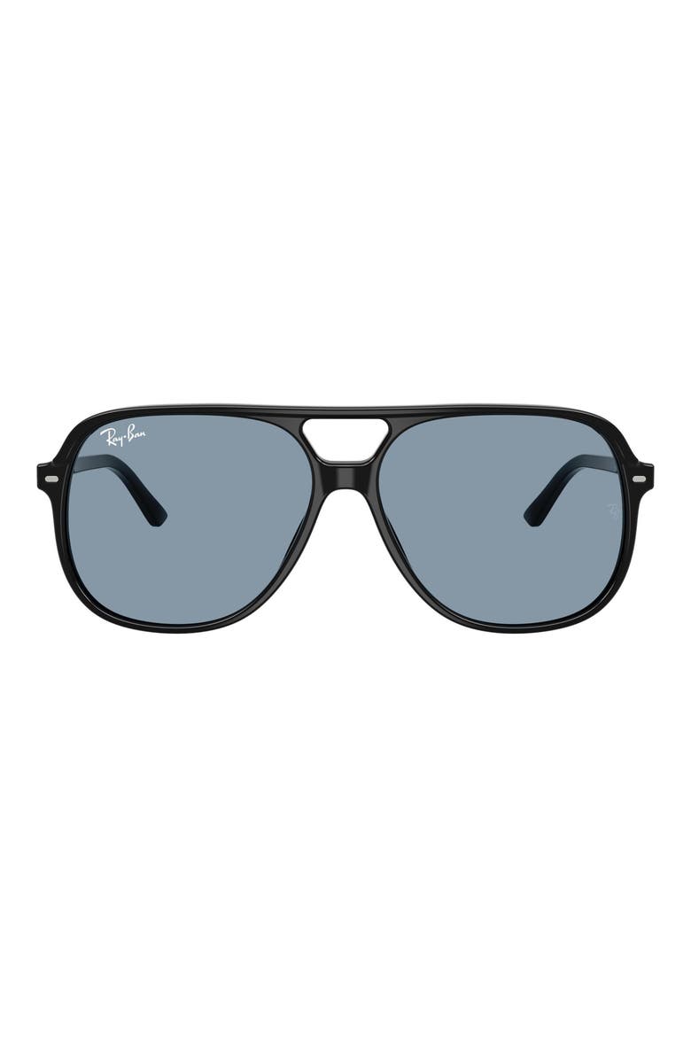 Bill 60mm Square Sunglasses, Main, color, BLACK / BLUE
