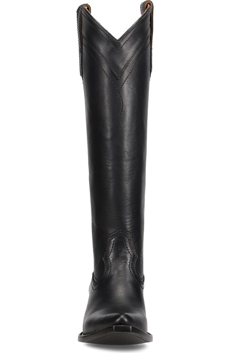 Frye Sacha Knee High Western Boot, Alternate, color, Black