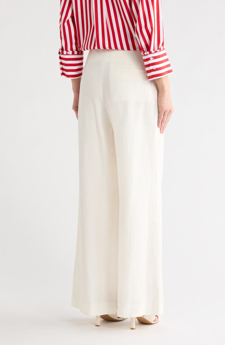TWP Mini Pleated Linen Pants, Alternate, color, Ivoire