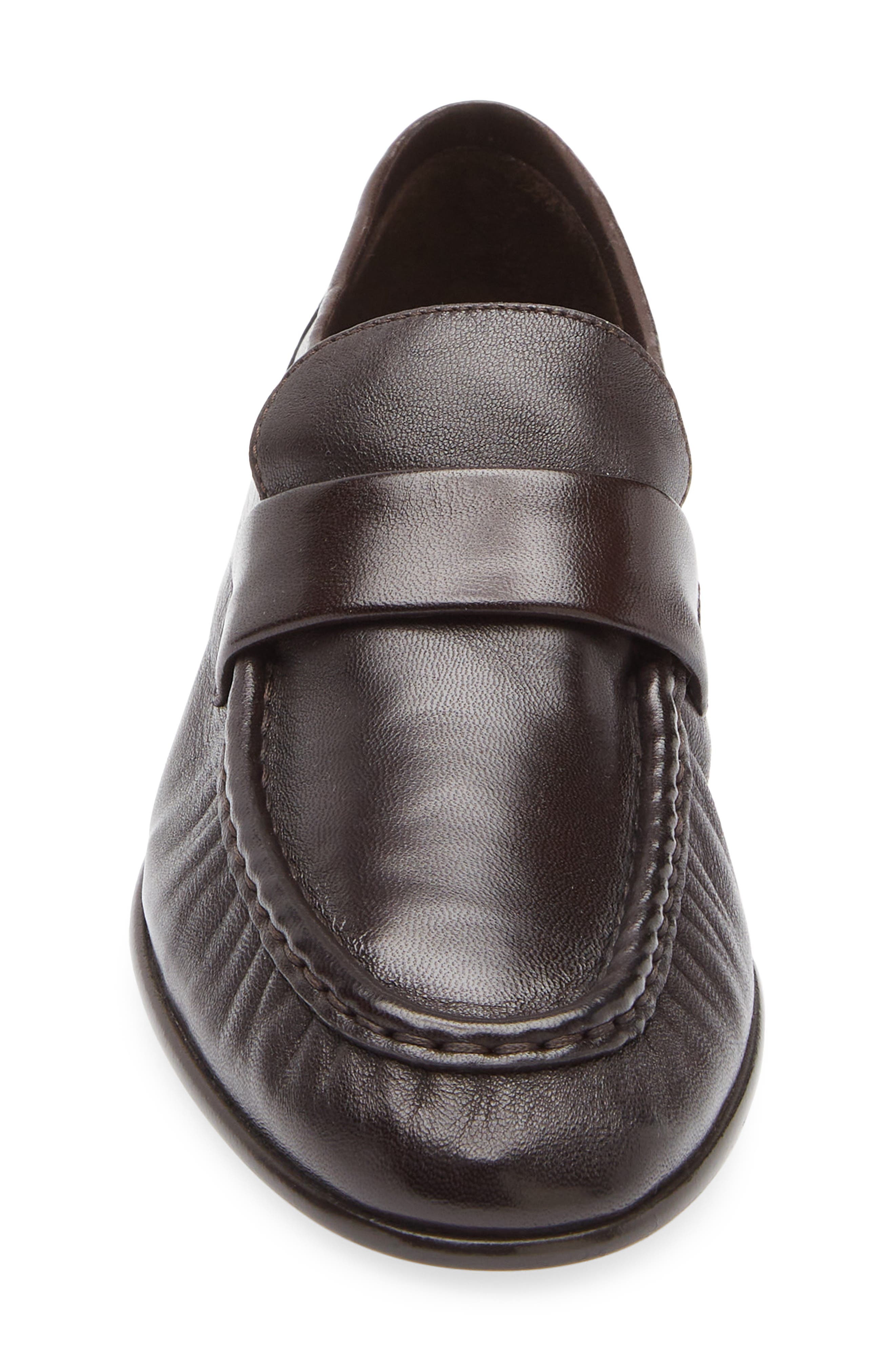 The Row Soft Loafer, Alternate, color, Dark Brown