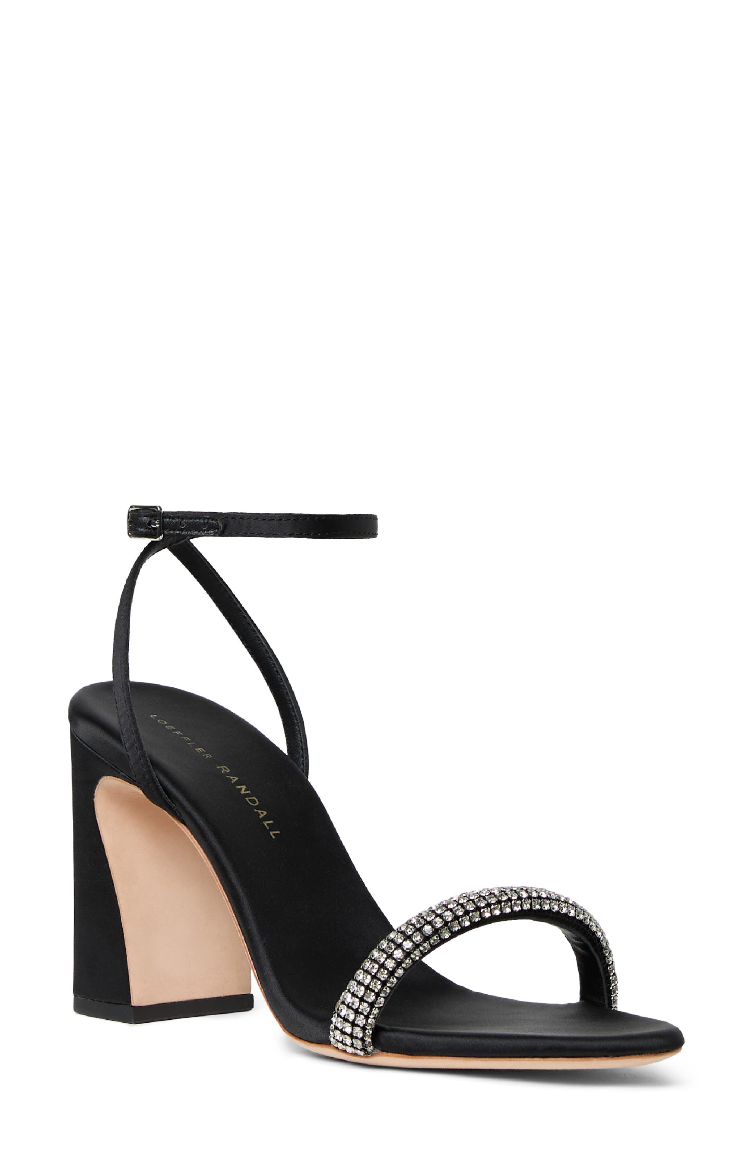 Loeffler Randall Malia Ankle Strap Sandal, Main, color, Black/ Diamond