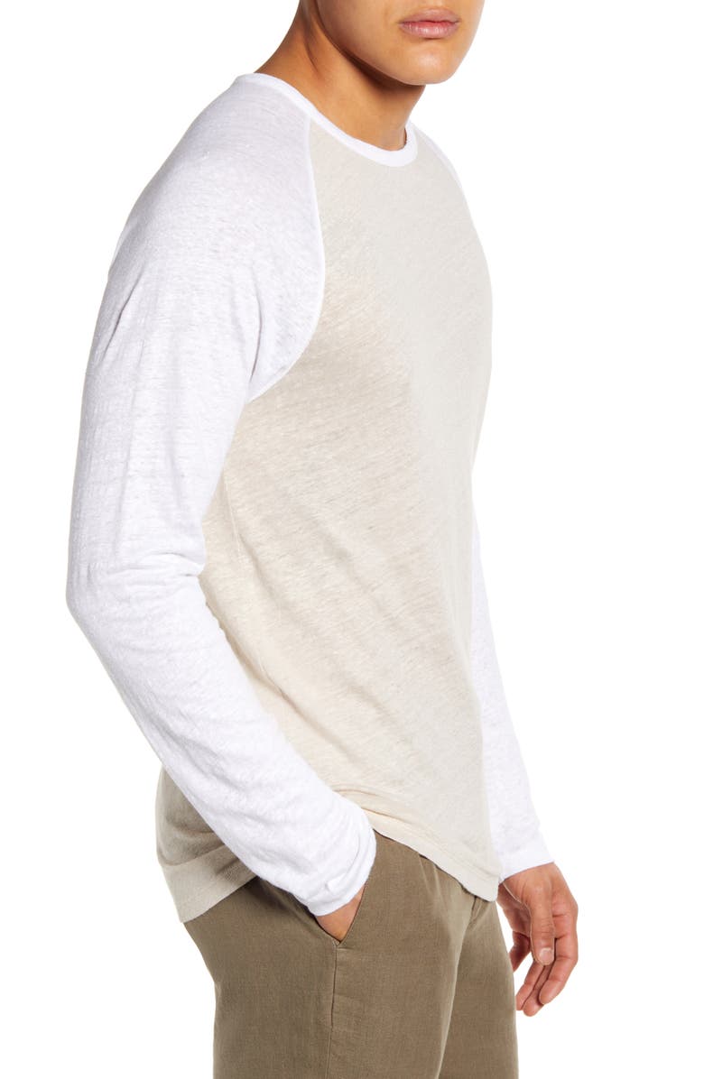 Vince Slim Fit Linen Baseball T-Shirt, Alternate, color, 