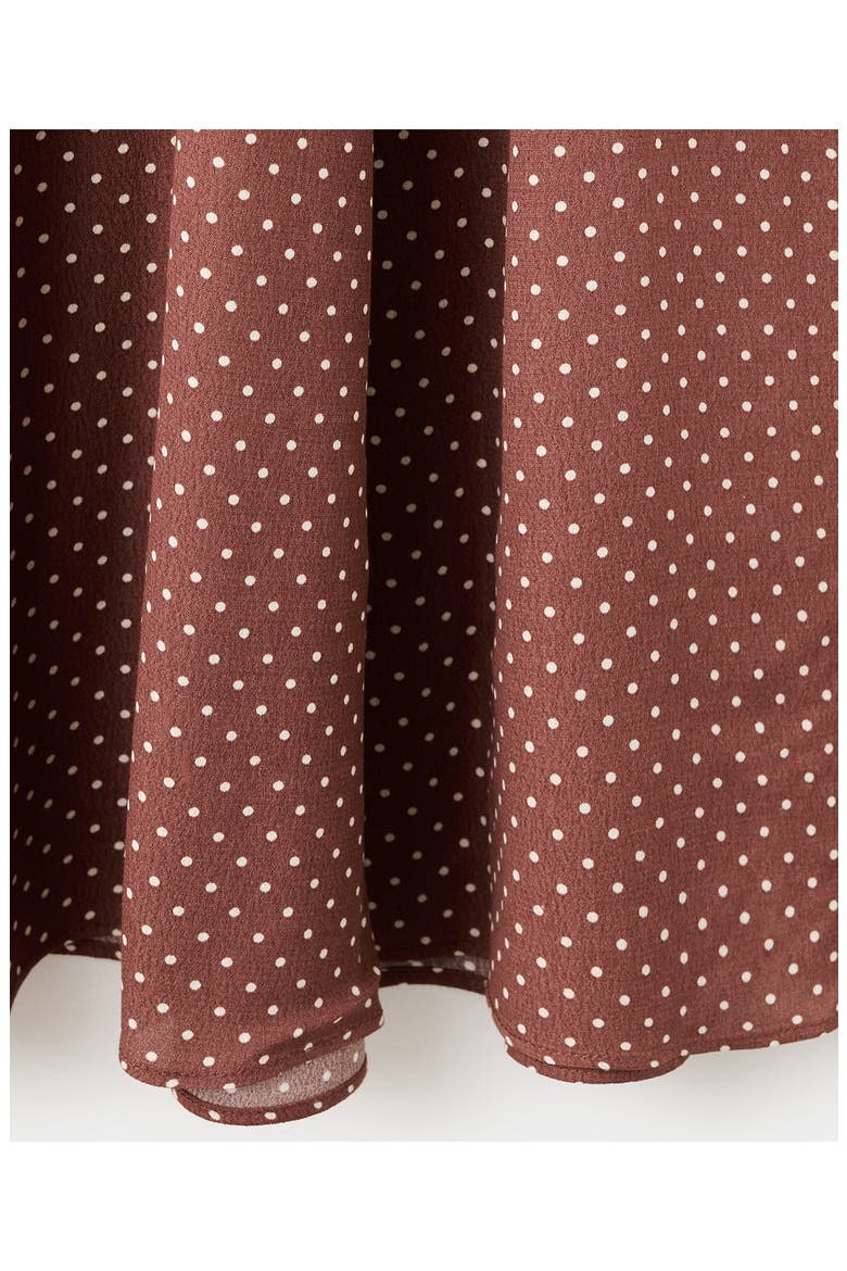 Polka Dot A-Line Dress, Alternate, color, CHOCOLATE
