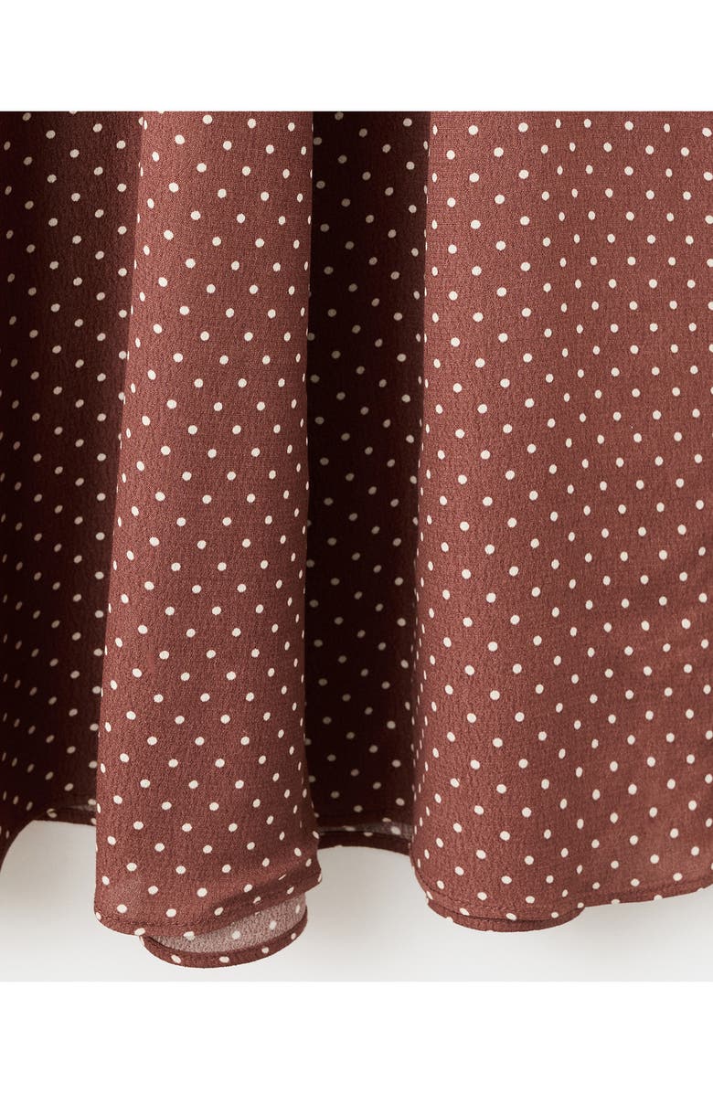 MANGO Polka Dot A-Line Dress, Alternate, color, 