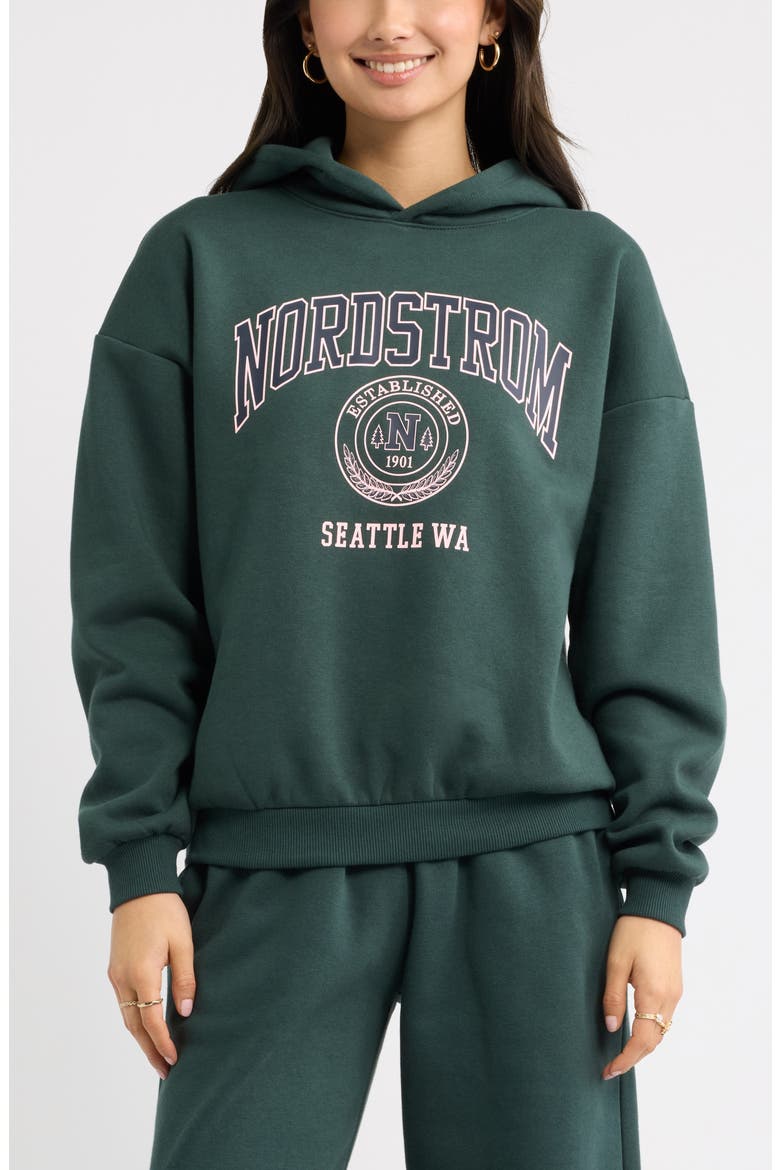 Graphic Hoodie, Main, color, GREEN- PINK NORDSTROM 125