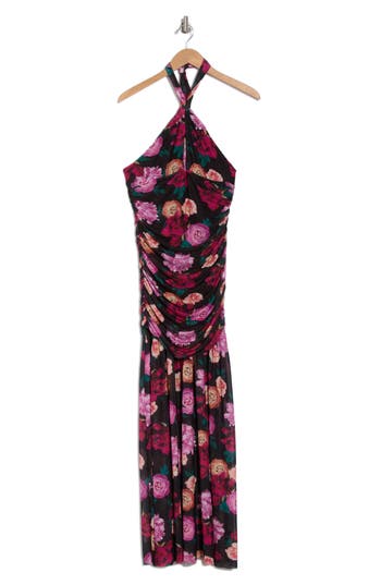 AFRM AFRM PIPER FLORAL TWIST FRONT RUCHED BODY-CON DRESS