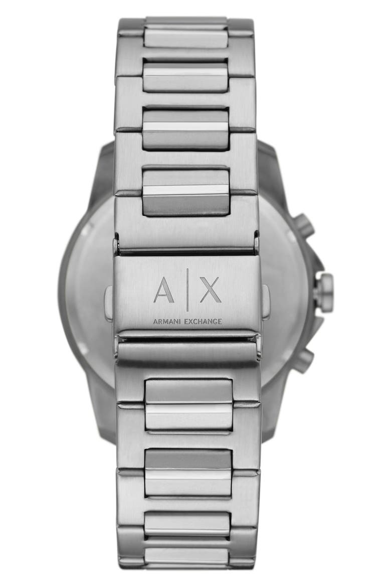 Bracelet Strap Chronograph Watch, 44mm, Alternate, color, SILVER