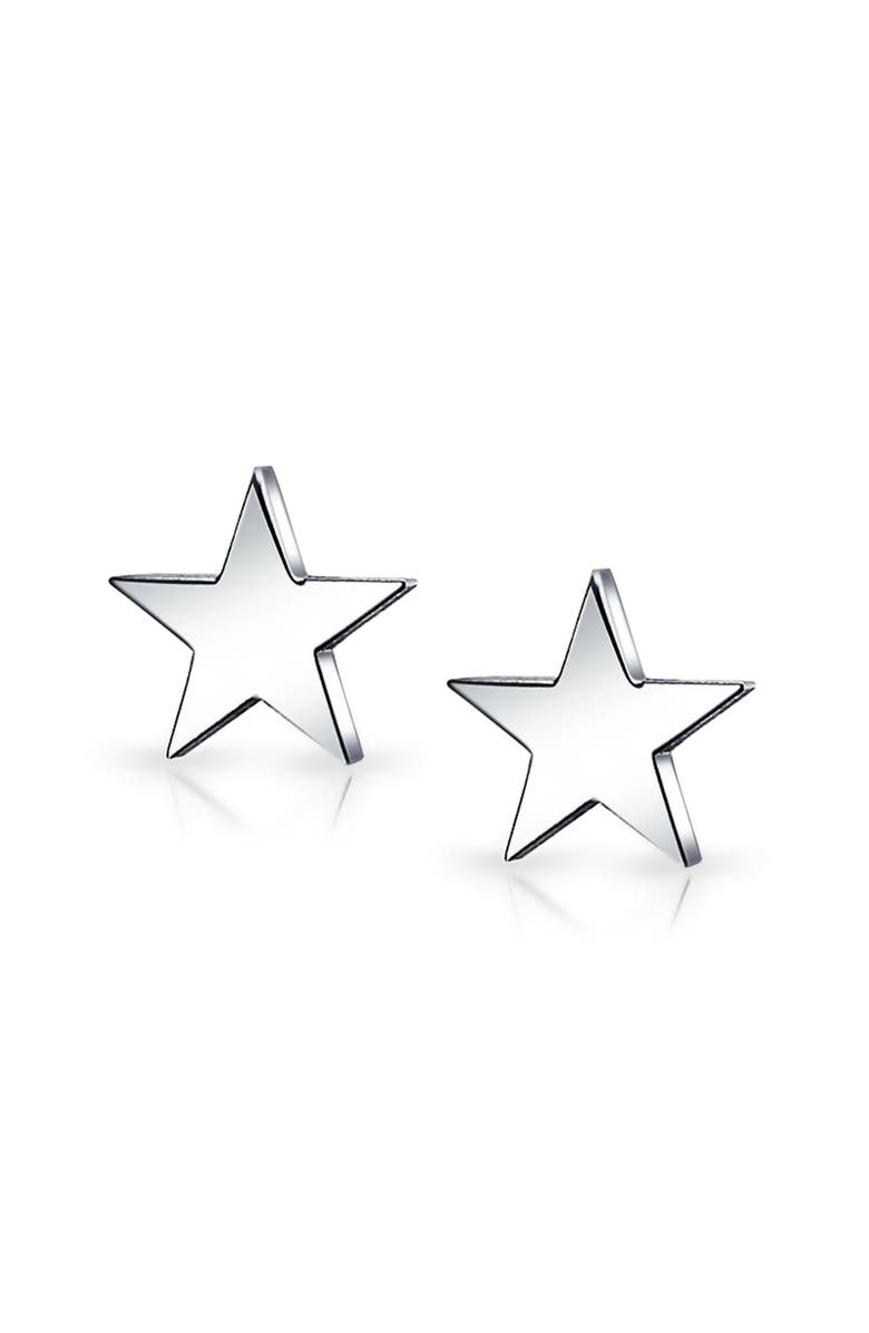 BLING JEWELRY Stainless Steel Star Stud Earrings, Main, color,