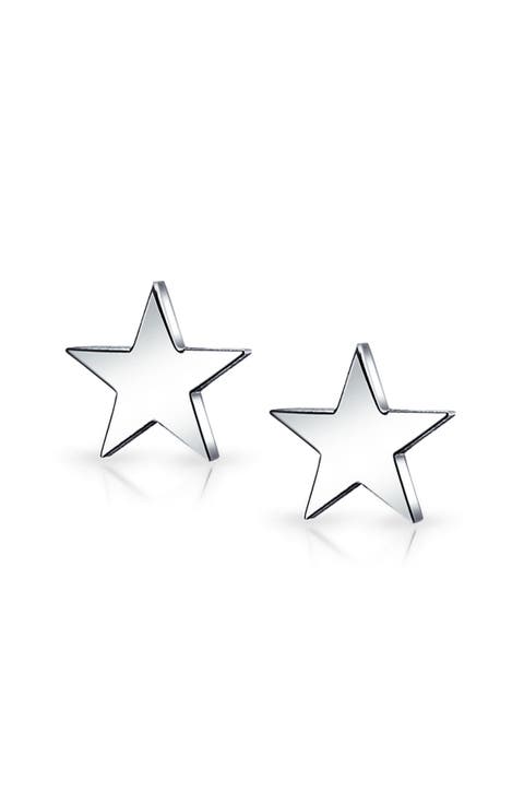 Stainless Steel Star Stud Earrings