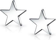 BLING JEWELRY Stainless Steel Star Stud Earrings