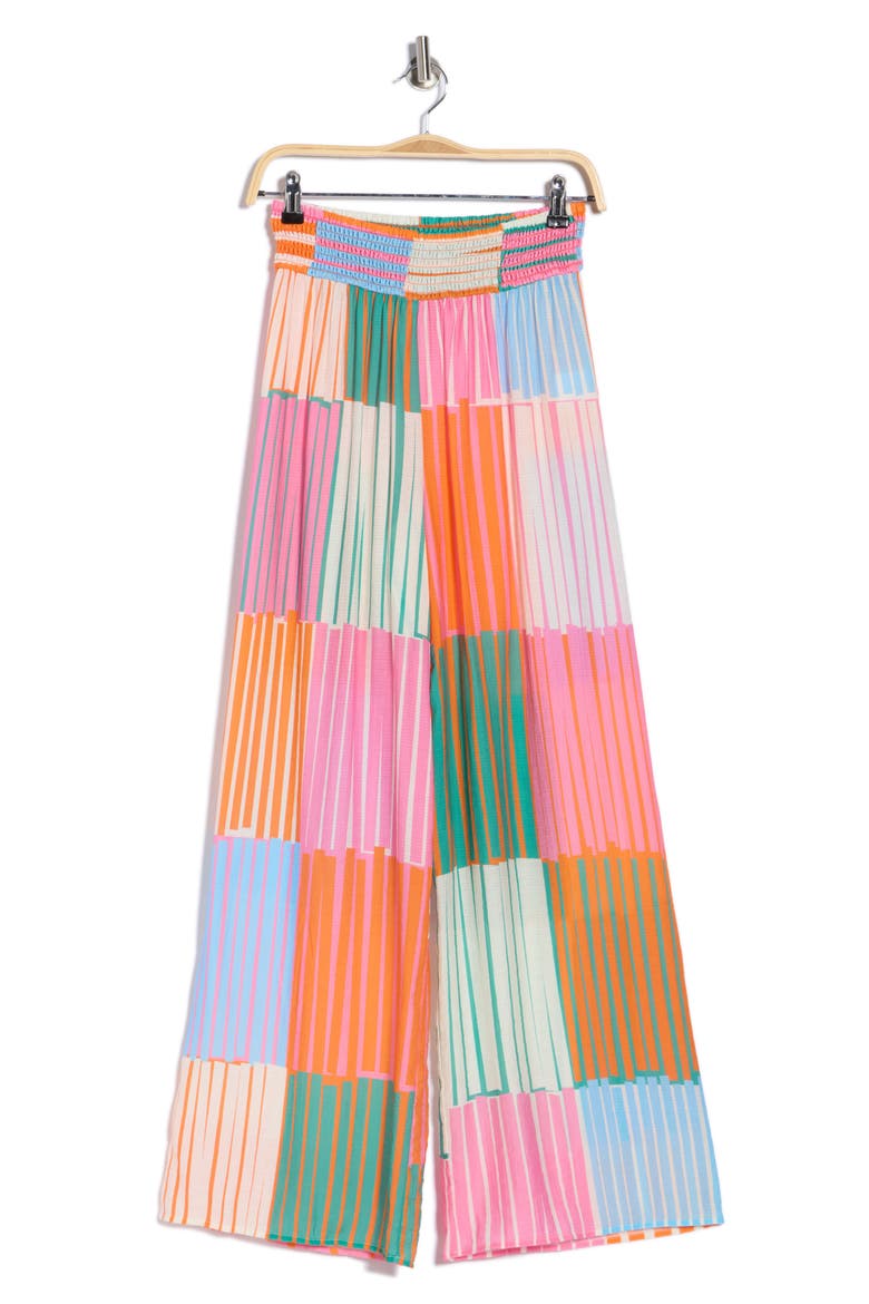 Eliza Cover-Up Pants, Alternate, color, FUCHSIA MULTI PLAYFUL STRIPES