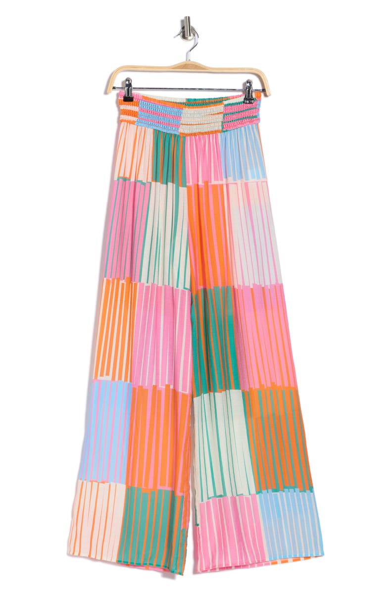 Hutch Eliza Cover-Up Pants, Alternate, color, Fuchsia Multi Playful Stripes