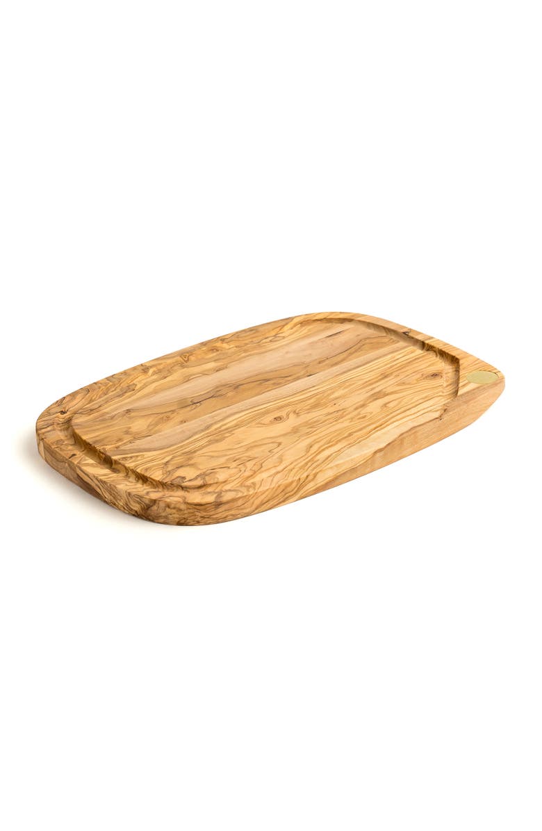 Berard Nerro Olivewood Chopping Board, 13 x 9.45 x 0.71 Inch, Main, color, Brown