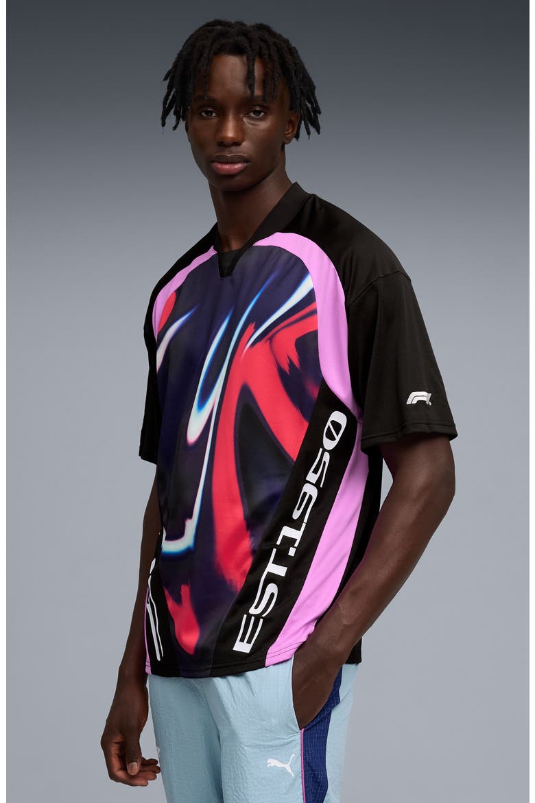 Formula 1® Lifestyle Short Sleeve Jersey, Alternate, color, PUMA BLACK