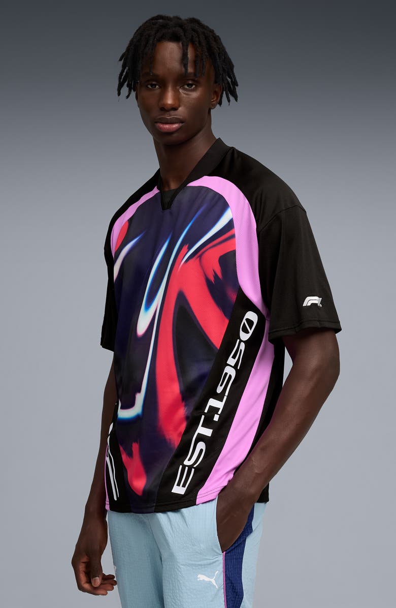 PUMA Formula 1<sup>®</sup> Lifestyle Short Sleeve Jersey, Alternate, color, Puma Black