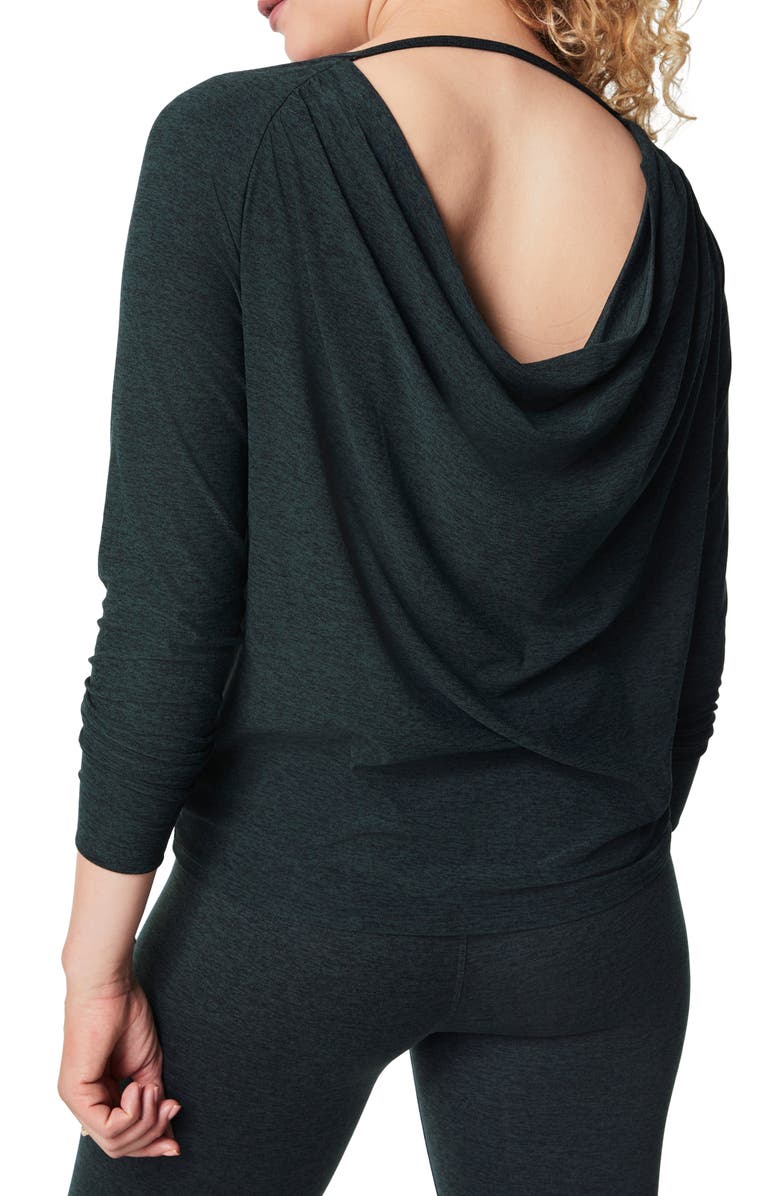 SPANX<sup>®</sup> SoftStretch Open Back Long Sleeve Top, Alternate, color, 