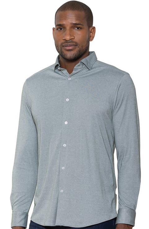 Micro Melange Knit Shirt
