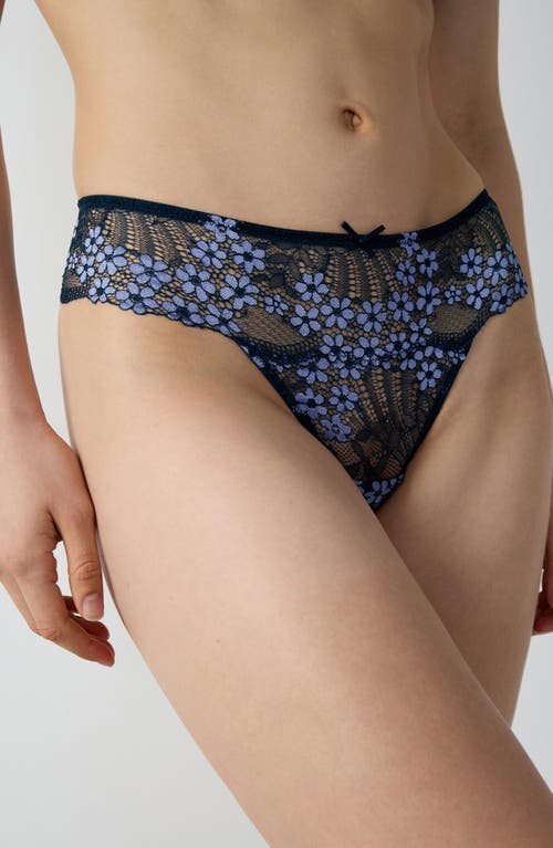 Etam Somptueuse Thong In Night Blue