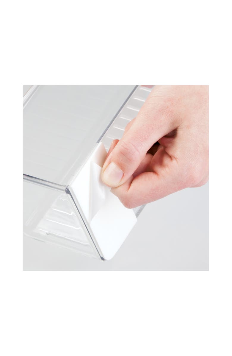 iDesign Adhesive Organizer Bin for Kitchen - Set of 4 - Clear, Alternate, color, Clear