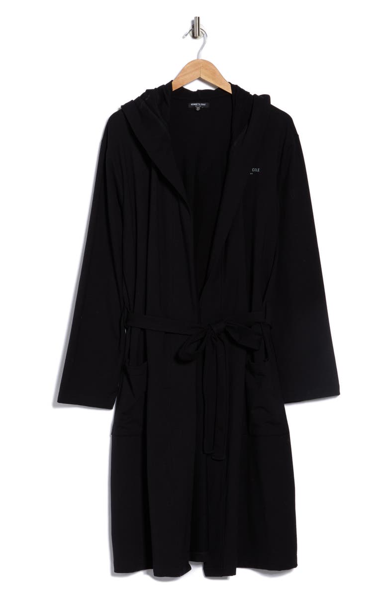Kenneth Cole New York Premium Robe, Alternate, color, Black