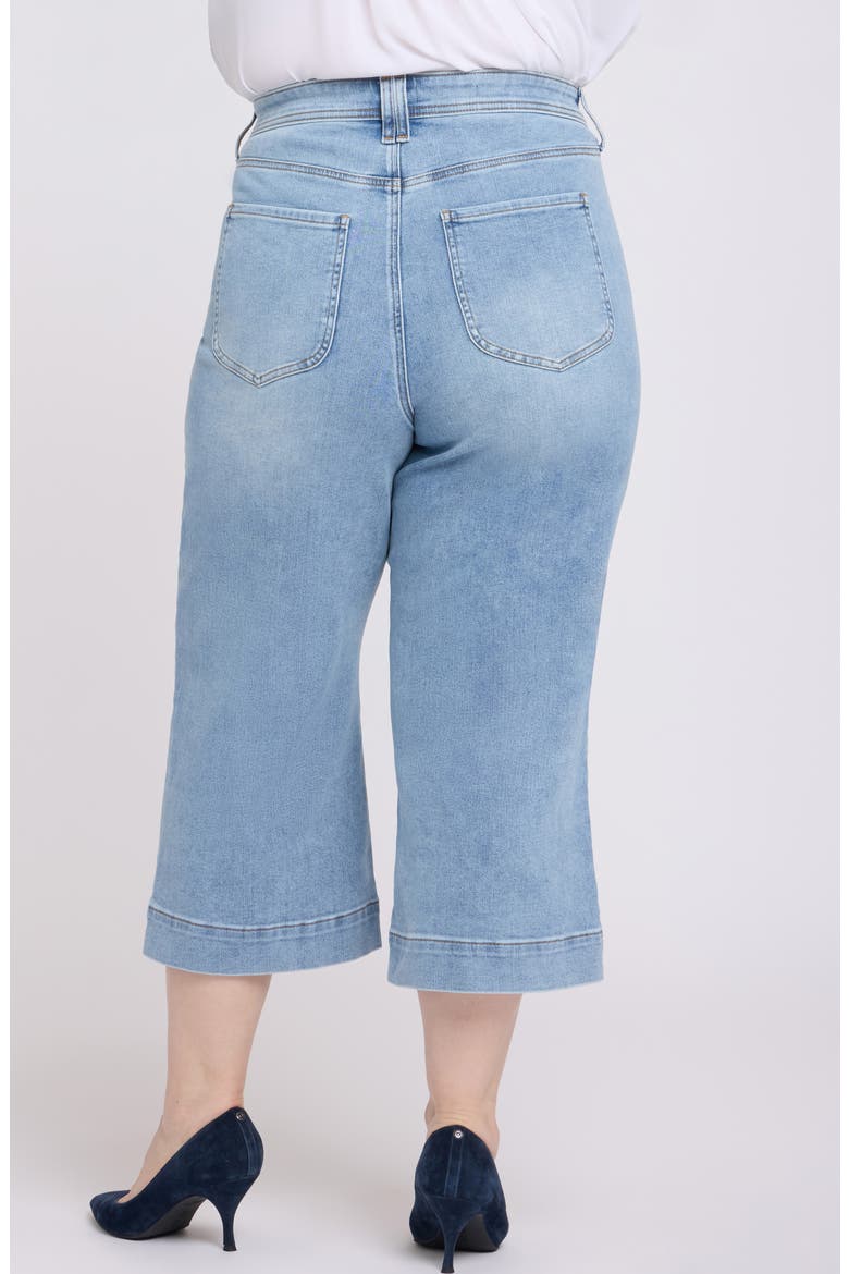 Brigitte Patch Pocket Wide Leg Capri Jeans, Alternate, color, MIST SPRINGS