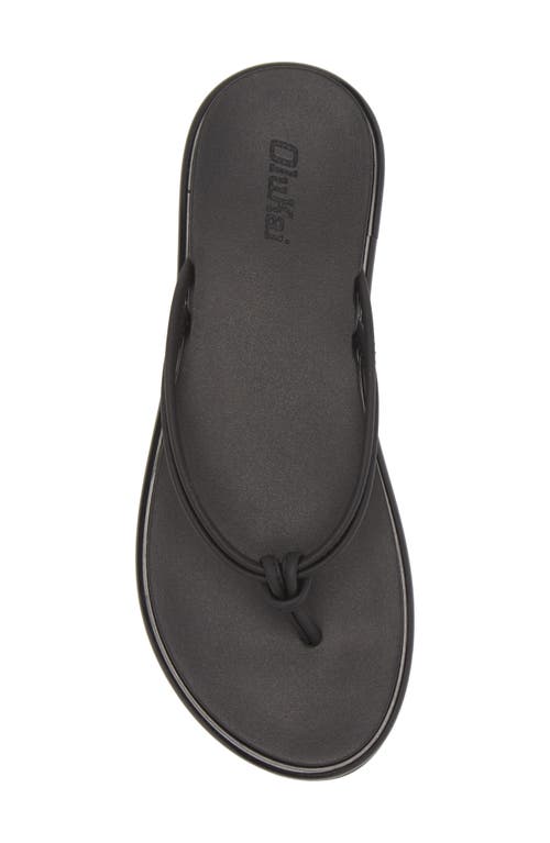 Olukai Aka Flip Flop In Black