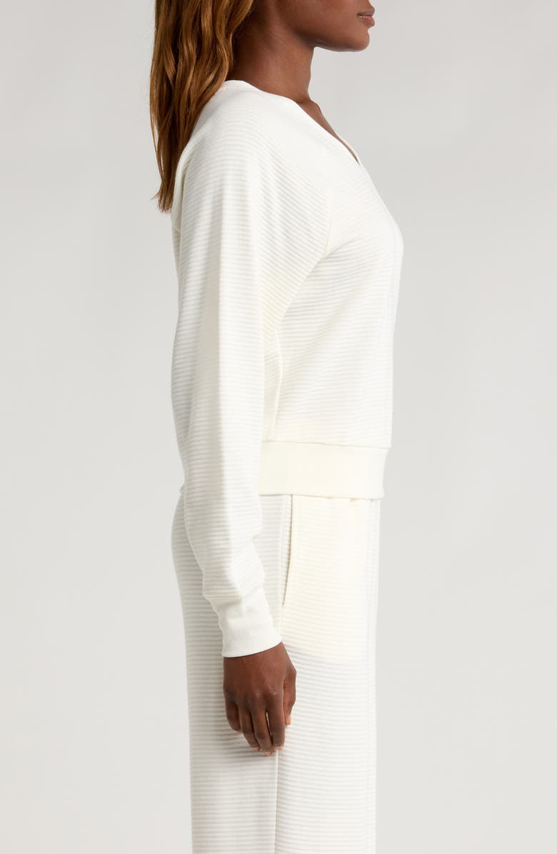 Honeydew Sundown V-Neck Sweatshirt, Alternate, color, Ivory