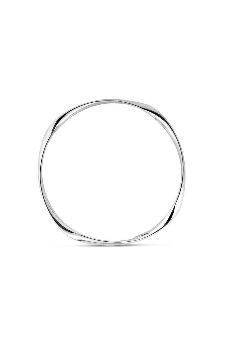 Sculpted Bangle Bracelet, Main, color, Sterling Silver