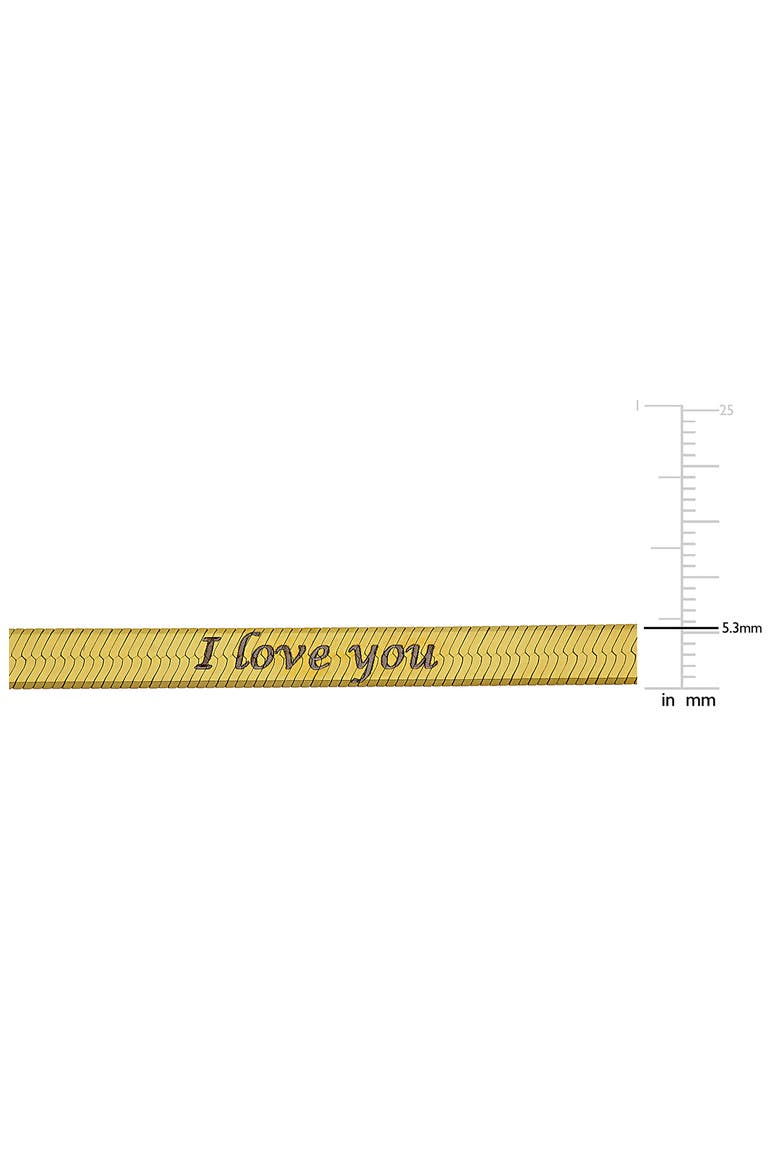 Engraved Herringbone Chain Necklace, Alternate, color, GOLD