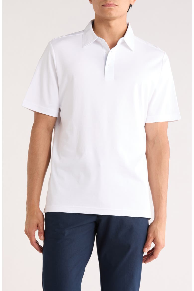Cotton Polo, Main, color, WHITE