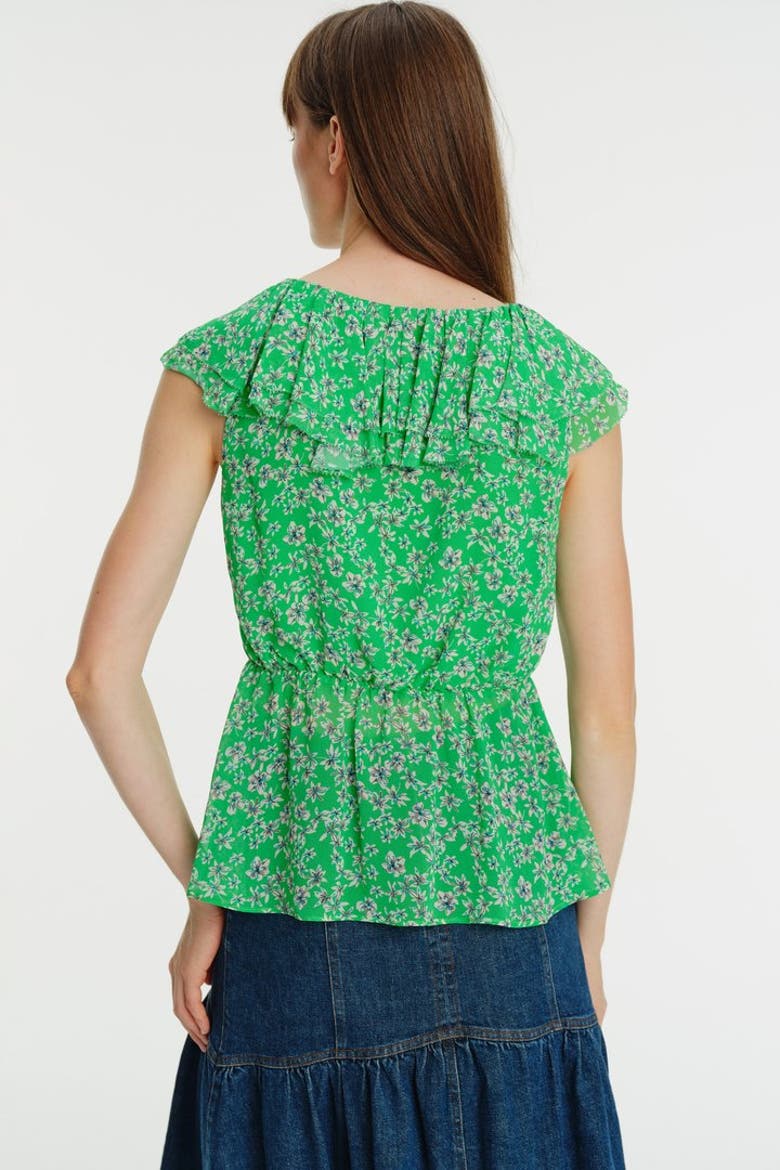 V Neck Printed Sleeveless Blouse, Alternate, color, ORIGINAL