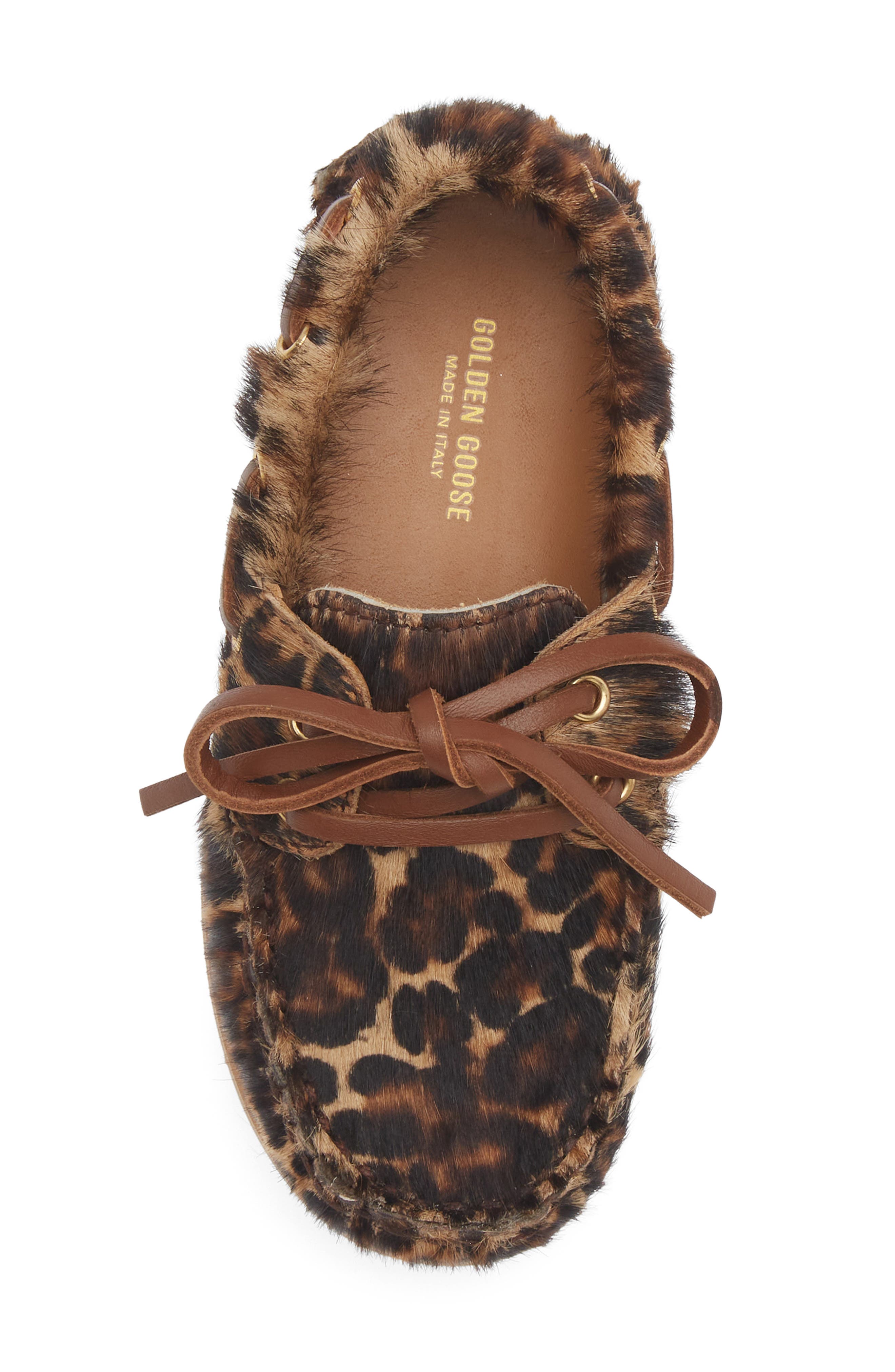 Kids' Cruise Genuine Calf Hair Loafer, Alternate, color, BEIGE BLACK LEO/ BLACK/