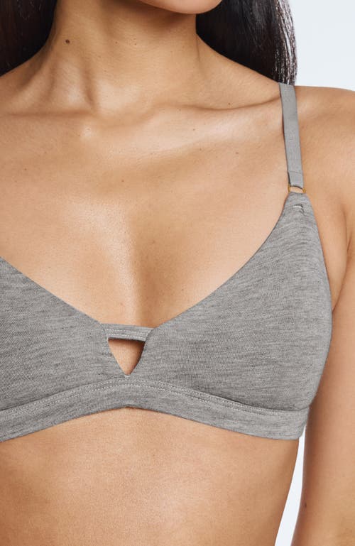 Pepper Supima Cotton Wirefree Bra In Gray