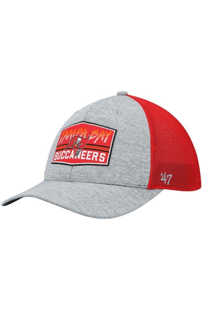 '47 Men's '47 Heathered Gray/Red Tampa Bay Buccaneers Motivator Flex Hat, Main, color, Heather Gray