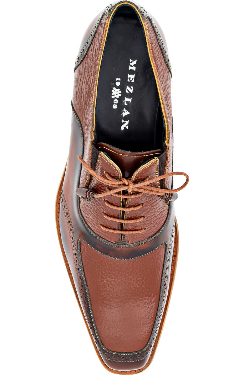 Mezlan Brogue Apron Toe Oxford, Alternate, color, Camel
