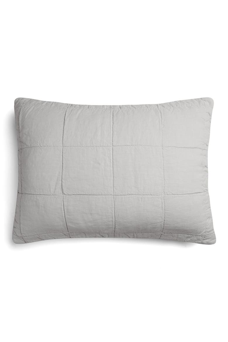 Linen Box Quilted Sham Set, Alternate, color, FOG