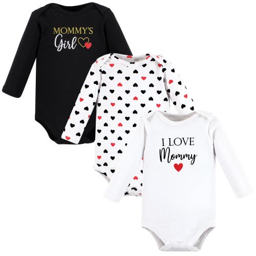 Hudson Baby Little Soft Cotton Long-sleeve One-piece 3pk