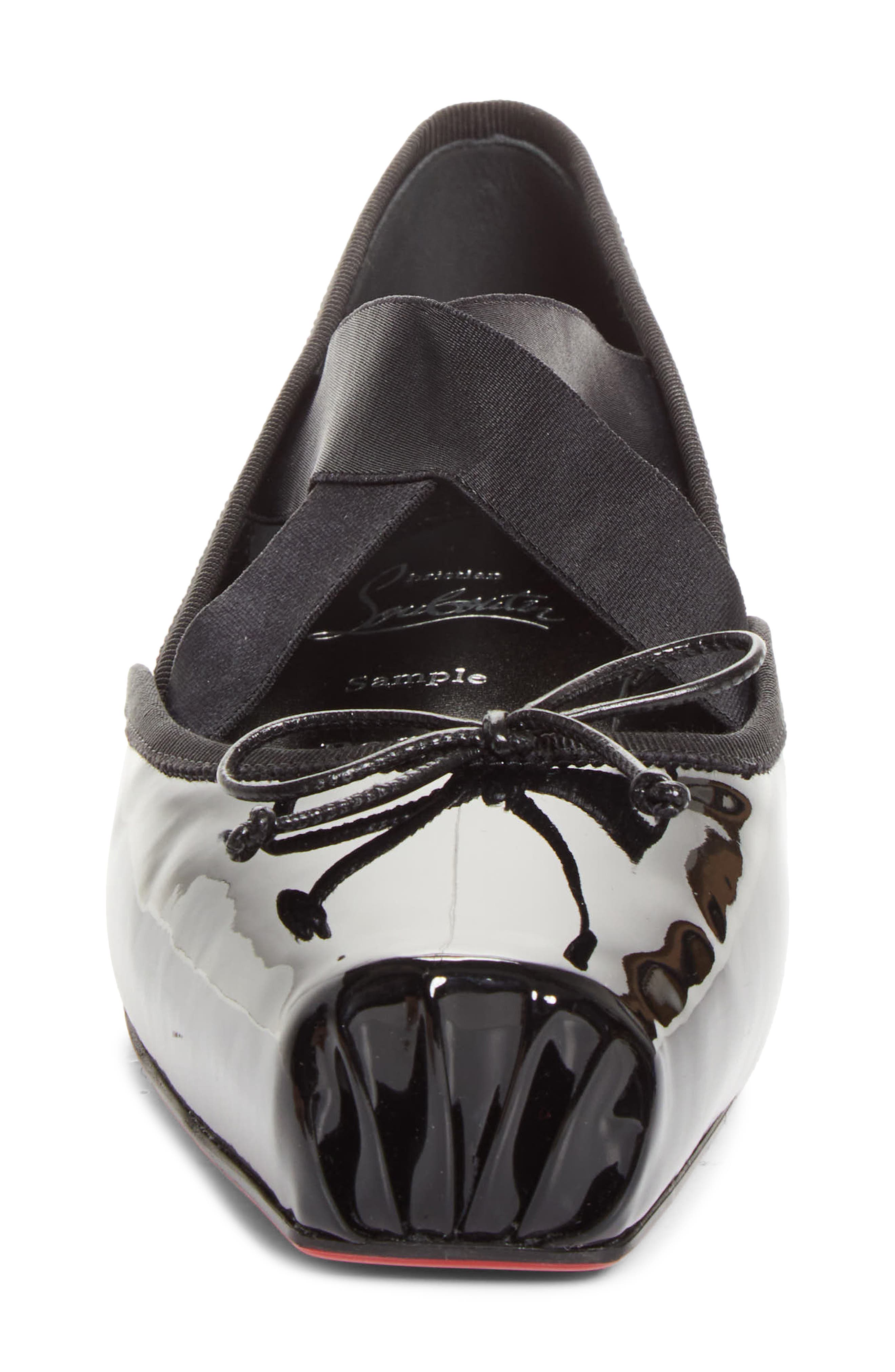 Christian Louboutin Cassiasticina Ballet Flat, Alternate, color, Black/ Black