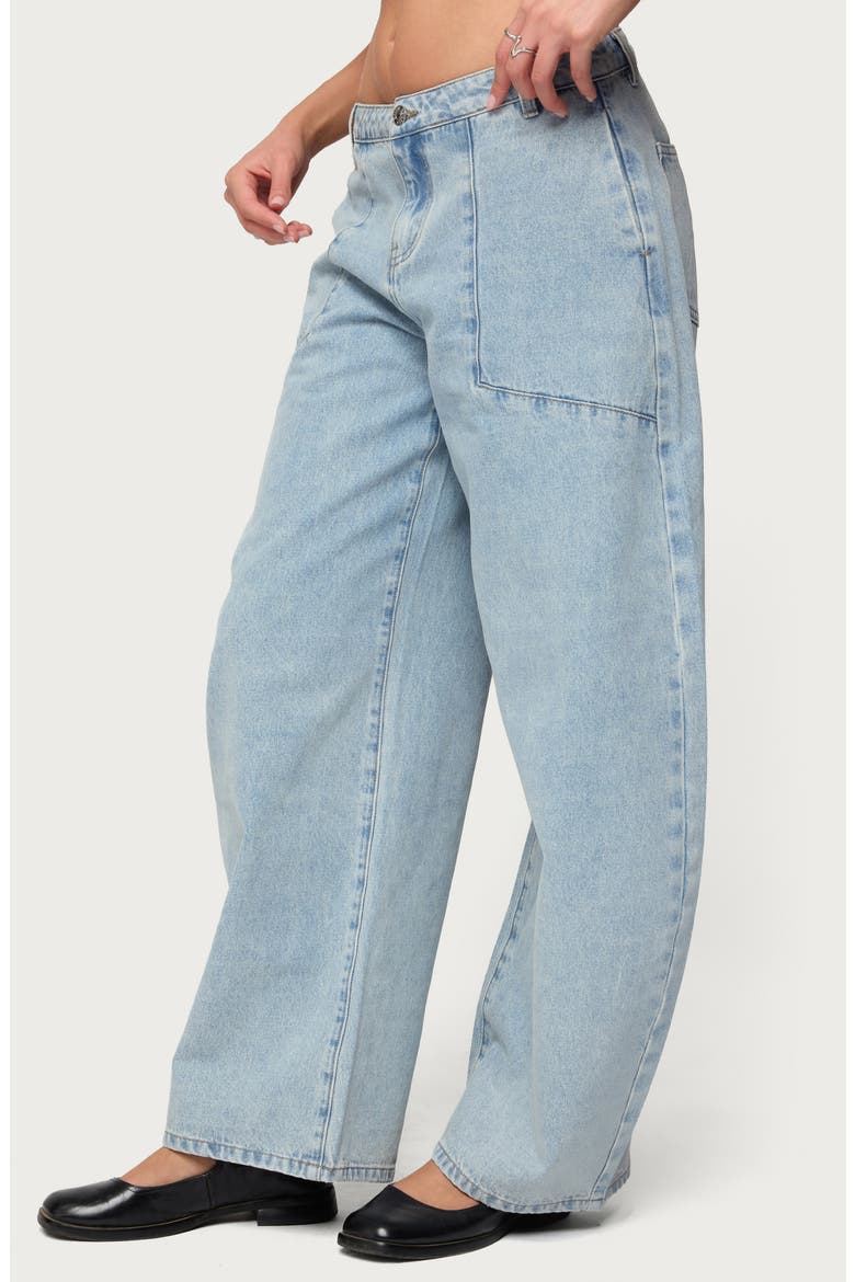 Jolie Low Rise Barrel Jeans, Alternate, color, LIGHT-BLUE