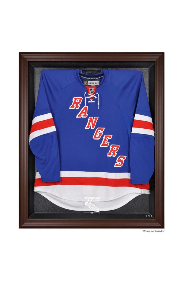 FANATICS AUTHENTIC New York Rangers Brown Framed Logo Jersey Display Case, Main, color, 