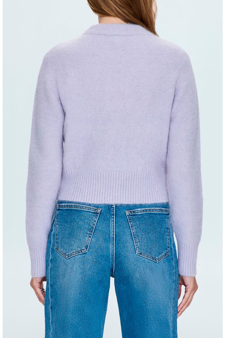 Sara Shrunken Alpaca Blend Sweater, Alternate, color, HEATHER WISTERIA